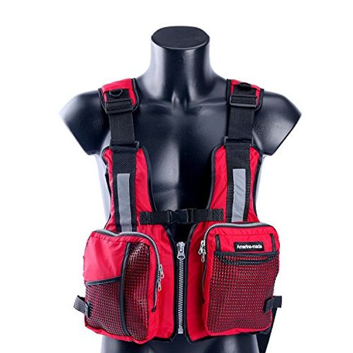 Amarine-madeフローティングベストライトフロートゲームベストレッドフリー(赤)