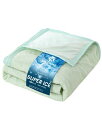 VKLivingタオルケット接触冷感夏用シングルリバーシブル【SUPERICE】冷感&タオル地140x190cmひんやり24時間持続制菌消臭除湿速乾軽量丸洗いOKたおるけっと冷感ケットクールケットグリーン