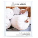 ROLL&STACKロールアンドスタックふとん収納袋衣類収納袋-L(45L)WHITEX2