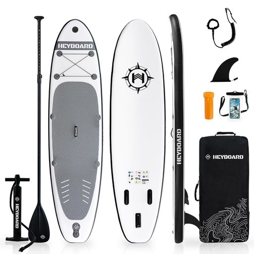 HEYBOARDSUPボードスタンドアップパドルボードSUPインフレータブルパドルボード安定性滑り止め初心者SUPセット320CM(長さ)x81CM(幅)x15CM(厚さ)Dリング付き(グレー) HEYBOARDSUPボードスタンドアップパドルボードSUPインフレータブルパドルボード安定性滑り止め初心者SUPセット320CM(長さ)x81CM(幅)x15CM(厚さ)Dリング付き(グレー)