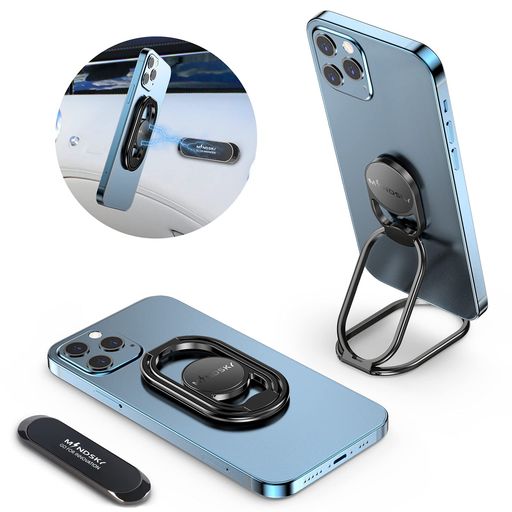MindSky大改善【軽くなるスマホリング】、縦置きできるなバンカーリング、超軽量スマホリング、携帯リングガ角度可調薄型180°360°回転、落下防止の携帯りんぐ、取り外し可能片手操作可…