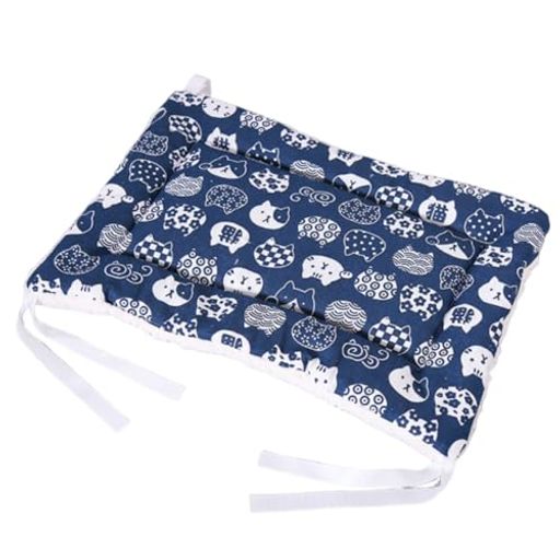 YFFSFDC猫のベッドマット50*35cmペットふわふわキャットタワーソファマット四隅紐付滑り落ち防止柔らかいバーシブルリバーシブル洗える通気性冬夏両用(ブルー)