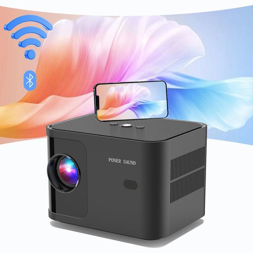 【OUTLETS】プロジェクターWIFI 11000LM 1080Pフル HD BLUETOOTH対応 スピーカー内蔵 電子式台形AF 家庭用プロジェクター 短距離投影 【携帯電話の無線/有線接続】/
