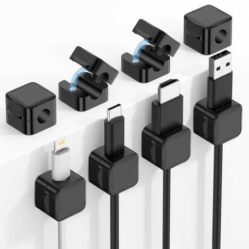 【8個セット】MoKoケーブルクリップマグネットケーブルホルダーはめ込み型コードクリップケーブル止め..