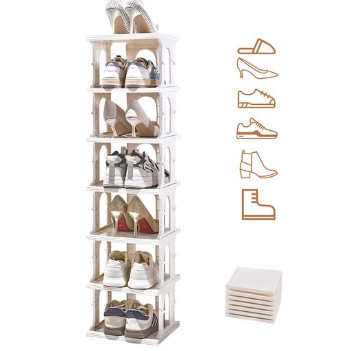 Vinnatsuシューズラックスリム折りたたみ式靴箱靴棚靴7段シューズケース下駄箱靴しゅうのうラック玄関..