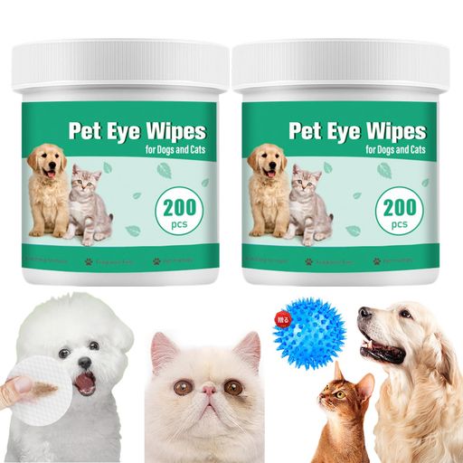 涙やけ犬涙焼け猫目元ウェットティッシュペット拭くシート200/400枚入り無臭無毒安全アイワイプ目の保..