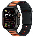 コンパチブルAPPLE WATCH バンド38MM 40MM 41MM 42MM 44MM 45MM 46MM 49MMツートンカラー柔らかいシリコン製 通気 スポーツバンド 対応アップルウォッチ バンド ULTRA 2 ULTRA SERIES(2)