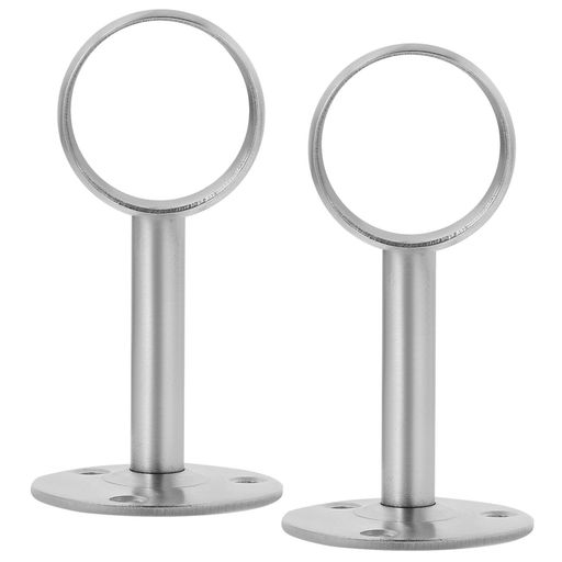 Amosfun天井室内物干し竿受け2個天井付け吊り下げポールホルダーステンレスワードローブパイプブラケッ..