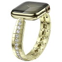 LUXIMAL コンパチブル APPLE WATCH バンド レディース ジルコン 宝石 アップルウォッチバンド 38MM 40MM 41MM 42MM 44MM 45MM 長さ調整可能 女性 交換ベルト お洒落 輝き 贈り物(2)