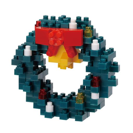 カワダ(Kawada) ナノブロック クリスマスリース 100ピース 2.4x5.6x4.7cm 12才以上 インテリア ホビー NBC_382