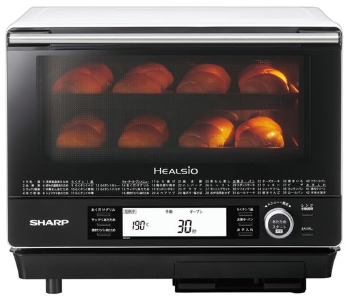 シャープウォーターオーブンヘルシオAX-XJ1-Wホワイト30L2段調理コンベクショントースト機能