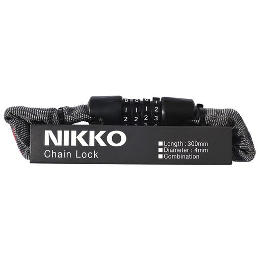 ニッコー(NIKKO)チェーンロック[N658C300/Φ4x300mm]スチールグレイ