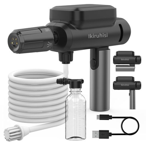 【強化アップグレード版】コードレス高圧洗浄機充電式ポータブル折りたたみ式1.5MPa強力洗浄洗車機5段階噴射モードIPX5防水軽量0.9kg洗車/庭/浴室用水道不要家庭用コンパクト(4)