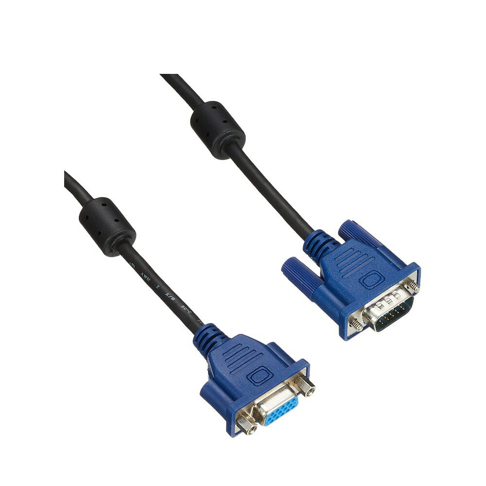 エレコム フェライトコア付 スリム同軸ディスプレイ延長ケーブル 1.5m