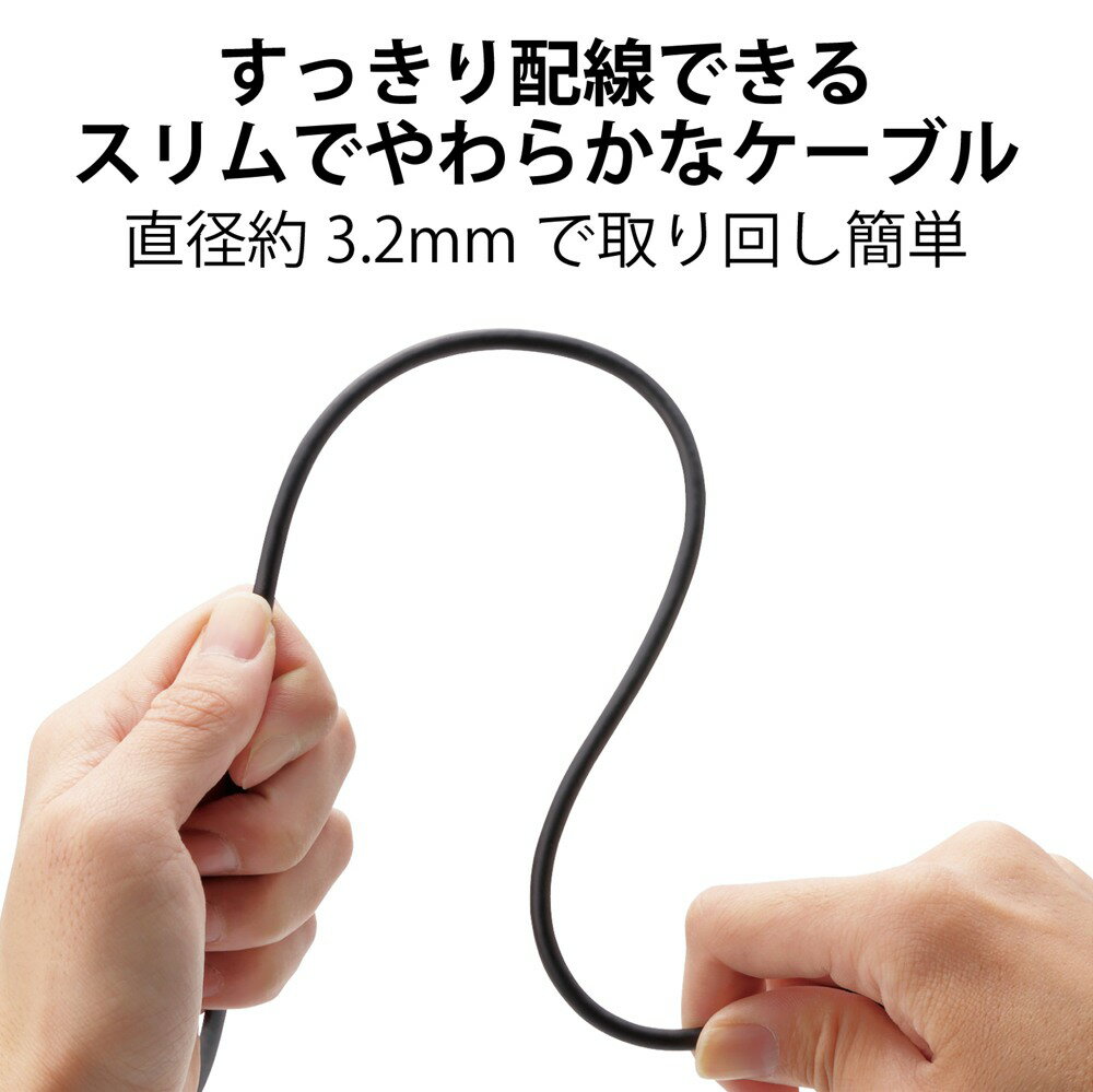 ���쥳�� ELECOM HDMI�����֥�/�������ͥå��б�/���餫/1.0m CAC-HD14EY10BK