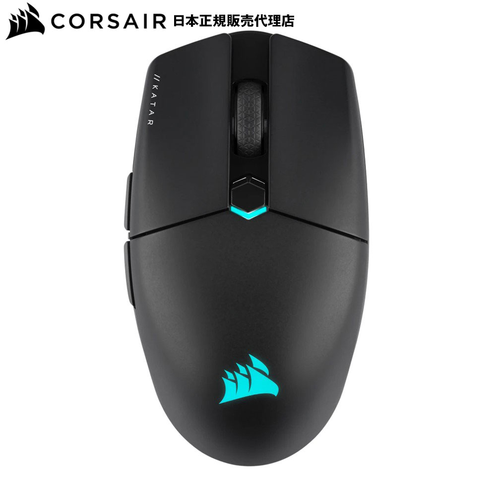 楽天Gadget marche 楽天市場店コルセア CORSAIR KATAR ELITE WIRELESS ゲーミングマウス CH-931C111-AP Katar elite wireless マウス eスポーツ PC アクセサリ 超軽量 軽い コンパクト 超高速 ワイヤレス フィット ゲーム カスタマイズ設定 ブラック 光学センサー 長時間バッテリー Bluetooth