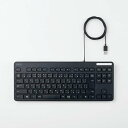 エレコム ELECOM キーボード 有線 抗菌 薄型 ミニキーボード メンブレン式 ブラック