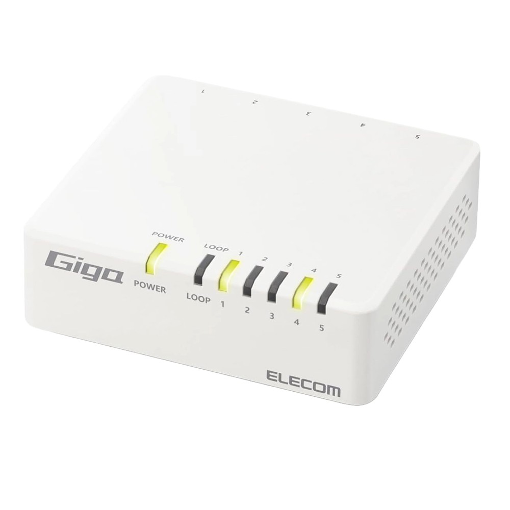 樂天商城 - エレコム ELECOM Giga対応スイッチングHub/5ポート/磁石付き/ホワイト