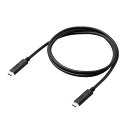 エレコム ELECOM USB Type C ケーブル ( USB-C to C ) 1m 充電/データ転送用 PD 100W 5A USB3.1 Chromebook 対応認定取得 RoHS指令準拠 ブラック(2)