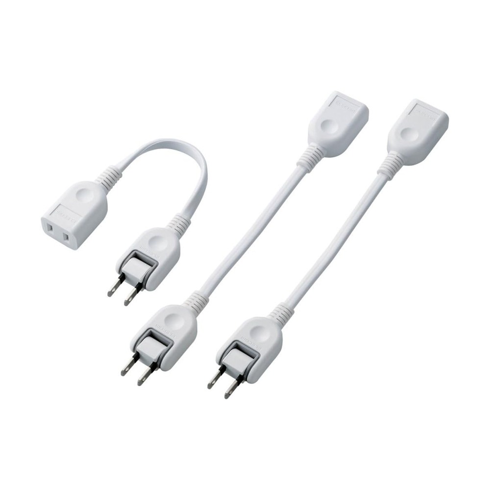 樂天商城 - エレコム ELECOM 電源延長コード/0.1m/3本パック/ホワイト