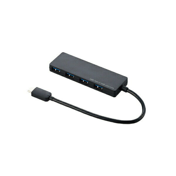 쥳 ELECOM USB3.1(Gen1)HUB/Type-C/A᥹4ݡ/Хѥ/15cm/֥å