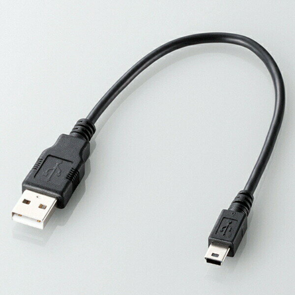 樂天商城 - エレコム　USB2.0ケーブル　ゲーム用　A-miniB　0.25m　ブラック