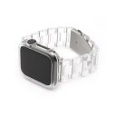 WEARPLANET ウェアプラネット 保護ケース付きクリアチェーンバンド for Apple Watch 41mm クリア