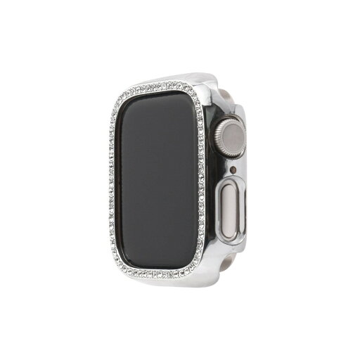 WEARPLANET ウェアプラネット ラインストーンハードケース for Apple Watch 44mm シルバー WEARPLANET ウェアプラネット ラインストーンハードケース for Apple Watch 44mm シルバー