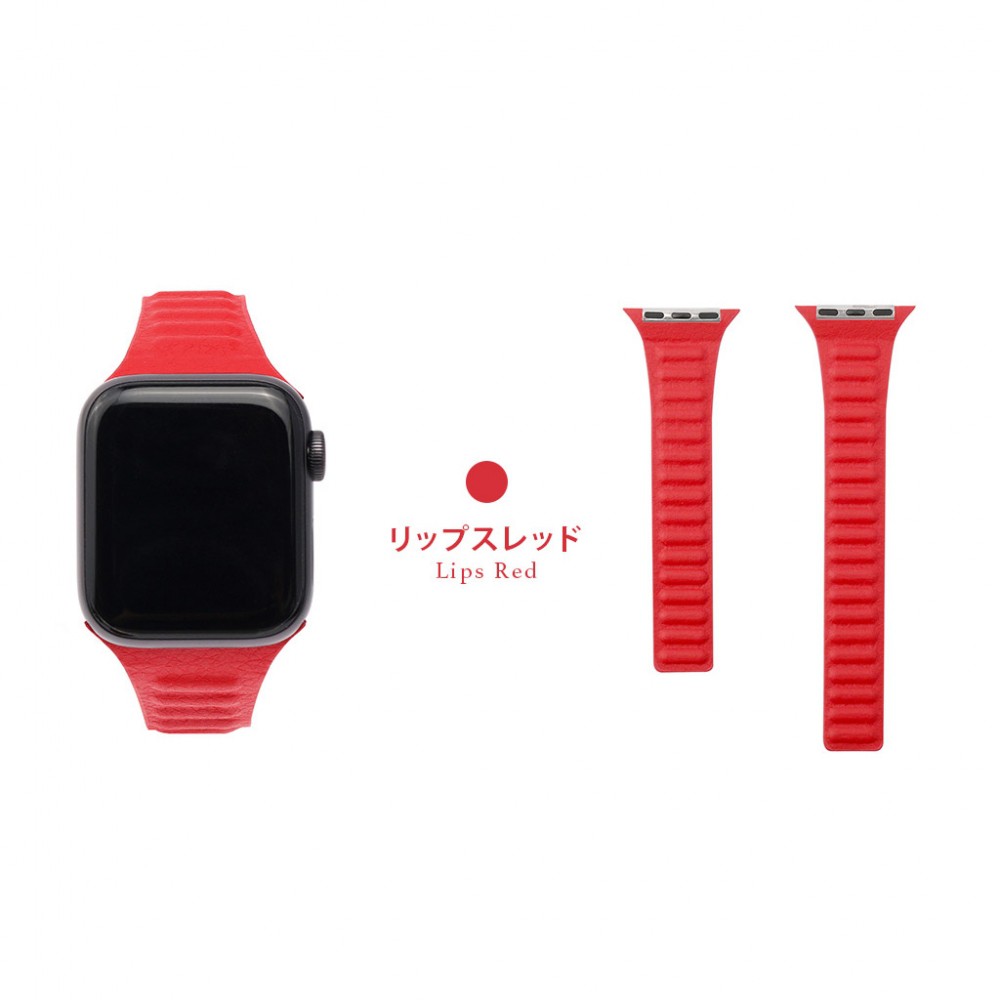 WEARPLANET ウェアプラネット Slim Line マグネットリンクバンドApple Watch 41/40/38mm リップスレッド