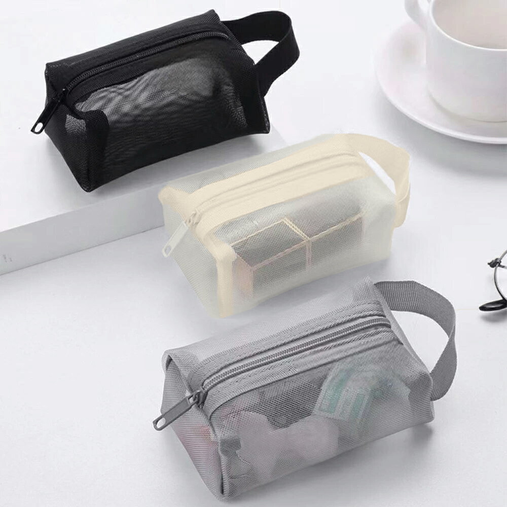 【365日配送】最大1000円OFFクーポン！メッシュポーチセット3個セット　メッシュポーチ　旅行　小物入れ　旅行　収納ポーチ 化粧ポーチ　トラベルポーチ　おしゃれ トラベルバッグ　レディース　【e.trema.】【エトレマ】