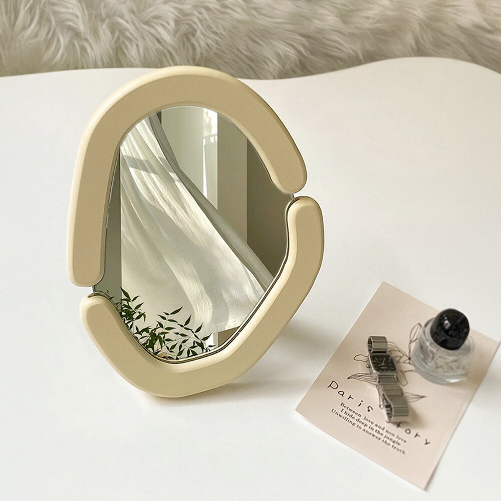 【365日配送】最大1000円OFFクーポン！ 2way ミラー　卓上　立てかけ　鏡　小物置き　アクセサリートレイ　おしゃれ　モダン　シンプル　韓国風　韓国インテリア　北欧　韓国　インテリアグッツ　SNS映え【e.trema.】【エトレマ】