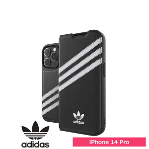 スマホケース 携帯ケース iphone14Pro ケース Adidas アディダス ブラック OR Booklet Case PU FW22 アイフォン アイホン 携帯カバー おしゃれ 可愛い かわいい