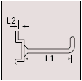 [メール便OK]　ディスプレイフック/ボードフック/樹脂製フック　30mm　10本セット