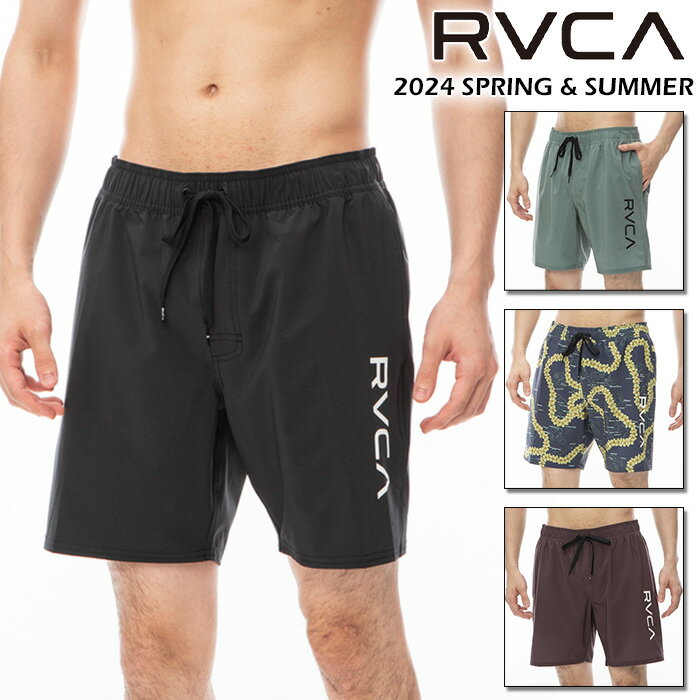 楽天サーフ系ブランドshop　GAGASURFルーカ RVCA メンズ サーフトランクス サーフブランド RVCA ELASTICK BS ボードショーツ 【2024年春夏モデル】 be041526 4色 水陸両用 ウォークショーツ ハーフパンツ 短パン ジム トレーニング 海パン トランクス サーフ ハイブリッド 水着 サーフィン 海 海水浴 プール