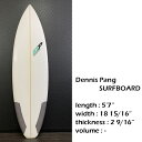 【中古】 サーフボード 中古 美品 Dennis Pang デニスパン サーフボード 5 039 7 FUTURES 3Fin ショートボード サーフボード オールラウンドボード サーフィン 初級者 中級者 上級者 おすすめ 送料無料 代引決済不可