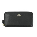 【COACH】コーチ 58059 アコーディオンジップウォレット ブラック レザー 長財布 【送料無料】【中古】
