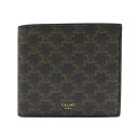 【CELINE】セリーヌ トリオンフ バイフォールド ウォレット 10C872BQB ブラック コーティングキャンバス/カーフスキン 二つ折り財布【送料無料】【中古】
