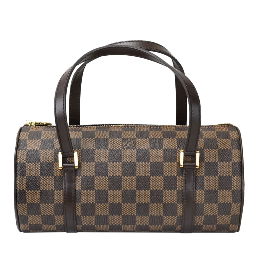 【LOUIS VUITTON】LV ルイ ヴィトン N51304 パピヨンPM パピヨン26 ダミエ エベヌ ブラウン ハンドバッグ 【送料無料】【中古】