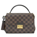 【LOUIS VUITTON】LV ルイ・ヴィトン N53000 クロワゼット ダミエ ブラウン PVCコーティングキャンバス/レザー フリンジタッセル 2WAY..