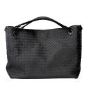 【BOTTEGA VENETA】ボッテガヴェネタ 576593 イントレチャート ラージガルダバッグ エスプレッソ ダークブラウン系 ラムスキン レザー ハンドバッグ トートバッグ【送料無料】【中古】