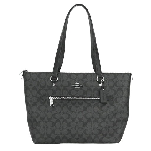 【COACH】コーチ 79609 ラグジュアリー シグネチャートート グレー/ブラック PVC/レザー トートバック 【送料無料】【中古】 【COACH】コーチ 79609 ラグジュアリー シグネチャートート グレー/ブラック PVC/レザー トートバック 【送料無料】【中古】