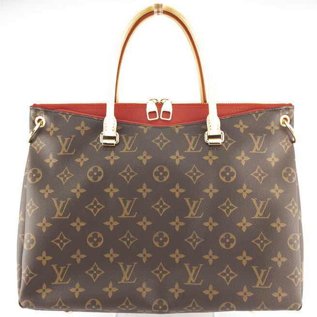 【LOUIS VUITTON】LV ルイ・ヴィトン M41175 パラス モノグラム 2WAYトートバッグ スリーズ（赤）【送料無料】【中古】[新着]