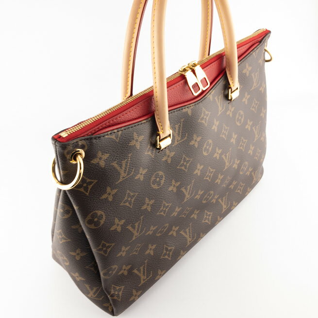 【LOUIS VUITTON】LV ルイ・ヴィトン M41175 パラス モノグラム 2WAYトートバッグ スリーズ（赤）【送料無料】【中古】[新着]