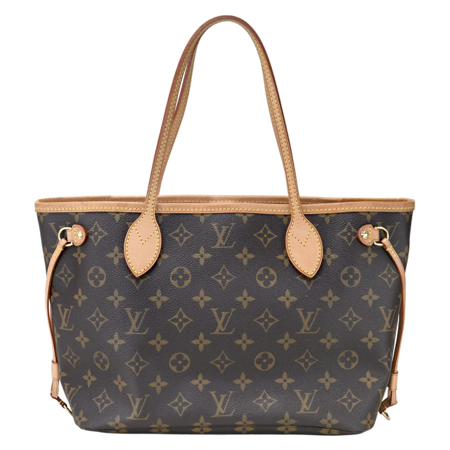 【LOUIS VUITTON】LV ルイ ヴィトン M40155 ネヴァーフルPM 旧型 モノグラム ブラウン PVCコーティングキャンバス/レザー トートバッグ 【送料無料】【中古】