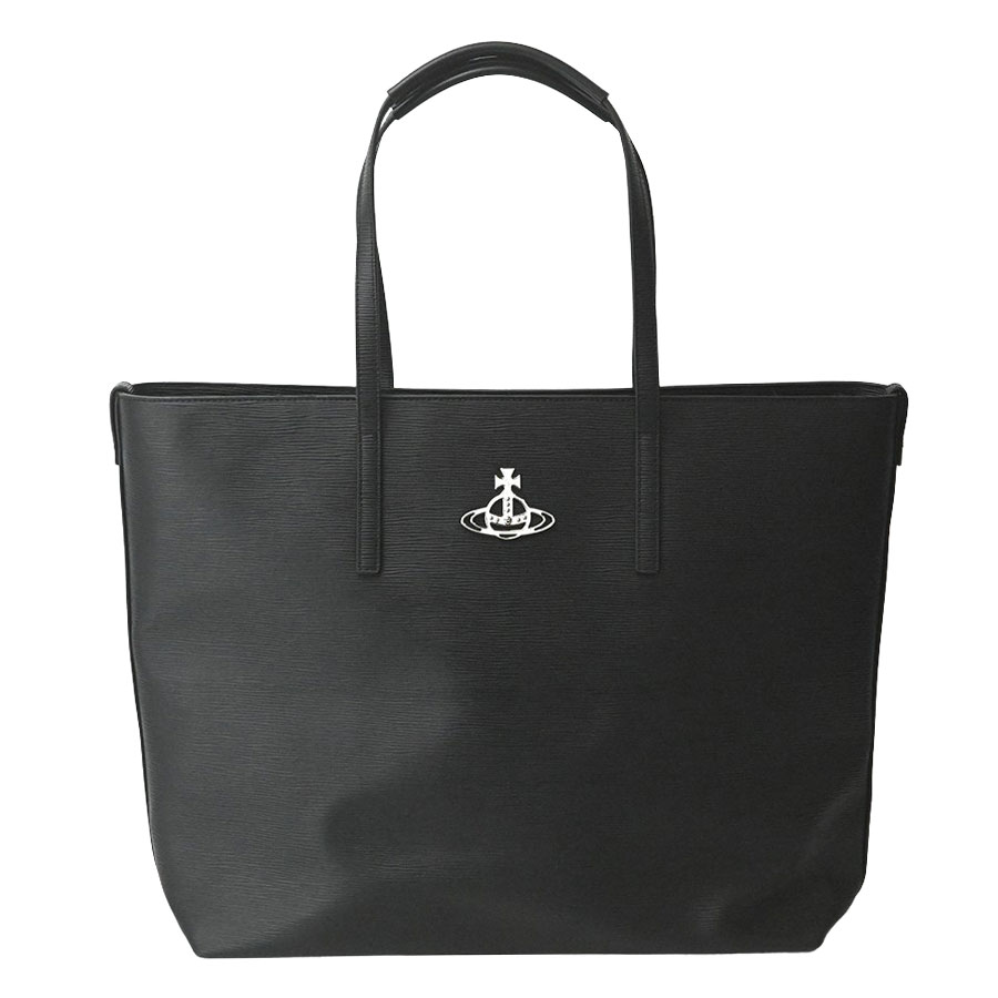 【Vivienne Westwood】ヴィヴィアンウエストウッド 42040055 01837 ポーリー ドローストリング トートバック ブラック PVC/ ヴィーガンレザー 【送料無料】【中古】