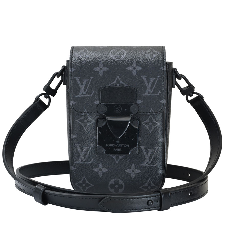 【LOUIS VUITTON】LV ルイ・ヴィトン M82252 Sロック ヴェルティカル・ウェアラブル ウォレット モノグラム・エクリプス ブラック/グレー PVCコーティングキャンバス/レザー ショルダーバッグ クロスボディバッグ スマホポーチ 【送料無料】【未使用】【中古】