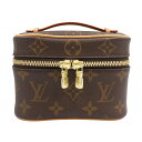 【LOUIS VUITTON】LV ルイ・ヴィトン M44936 ニース・ナノ モノグラム ブラウン バニティポーチ バニティバッグ コスメポーチ 化粧ポーチ ...