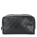 【CHANEL】シャネル ビコローレ バニティ ポーチ ブラックレザー ヴィンテージ 1990年代 キルティング ココマーク クラッチバッグ セカンドバッグ コ...