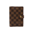 【LOUIS VUITTON】LV ルイヴィトン R20700 アジェンダPM ダミエ・エベヌ ブラウン ダミエ・キャンバス 手帳カバー【送料無料】【中古】