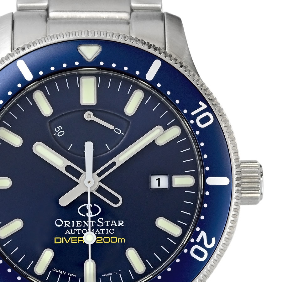 【ORIENT STAR】オリエント RE-AU0302L00B (F6N4-UAF0) オリエントスター ダイバーズ200M 自動巻き ステンレススチール ネイビーダイヤル ブルー メンズ腕時計 【送料無料】【中古】